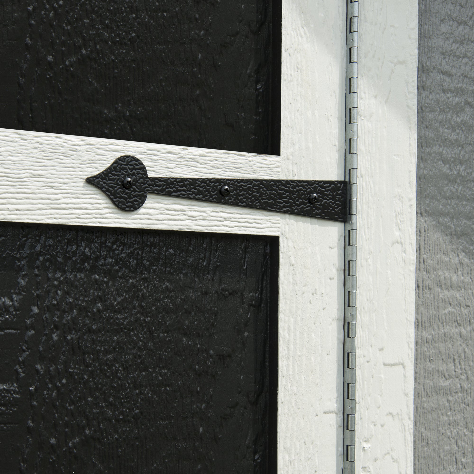 Close up of decor hinges 